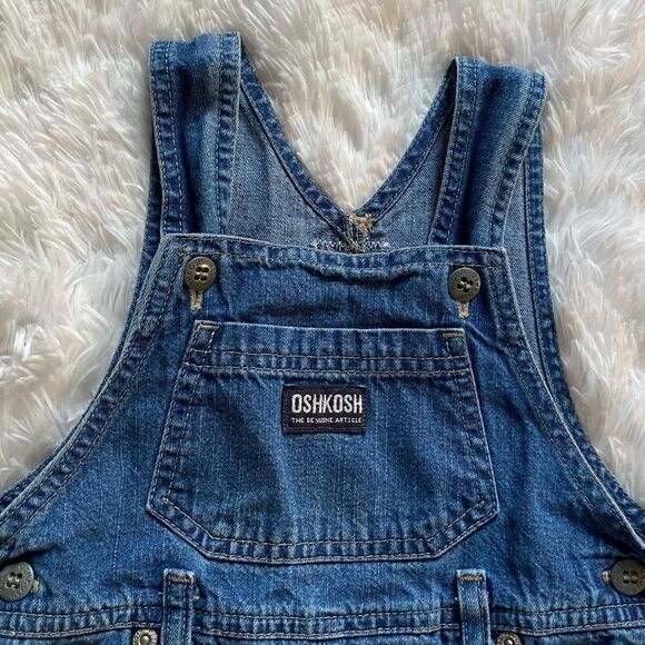 Oshkosh Bib Overall Jean Dress Girls  Size 4 - Picture 2 of 7